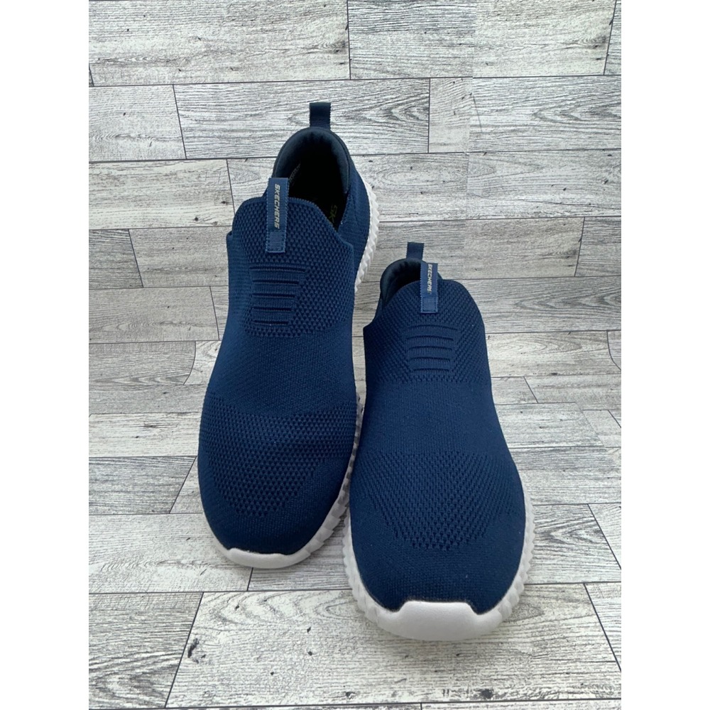 Skechers Elite Flex Hartnell Men Sz 10 Navy Blue Slip On Shoes 52649 Walking - Picture 2 of 13